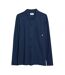 Mens Textured Regular Long-sleeved Shirt True Navy Farah-1