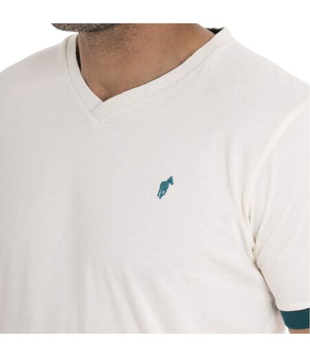 T-shirt manches courtes col v coton TAYRON