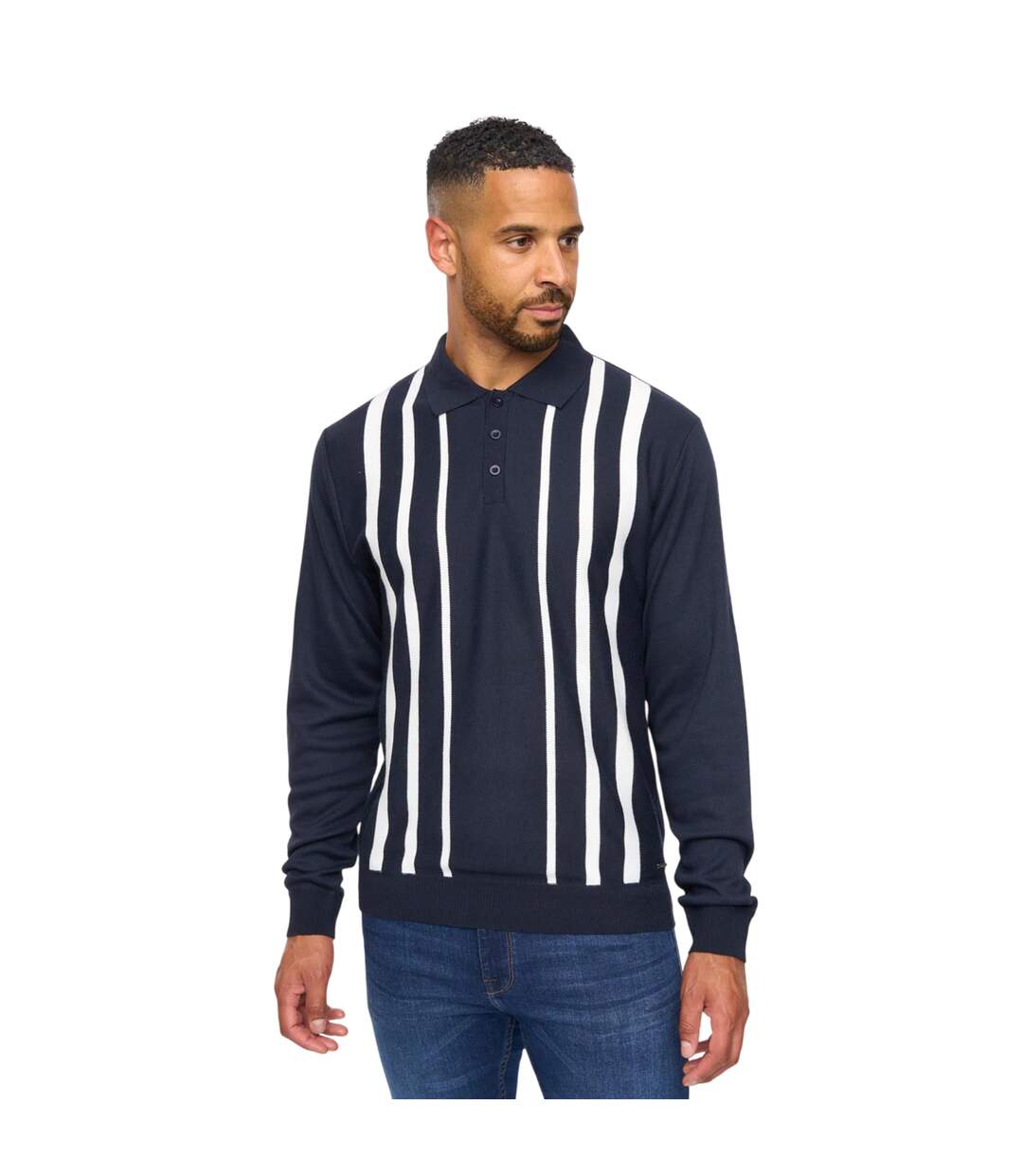 Mens Stalwart Polo Shirt Navy White Bewley & Ritch-2