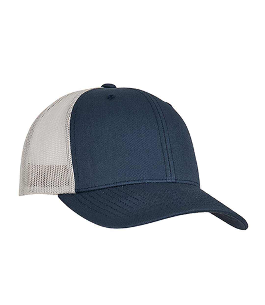 Casquette Trucker Motif/style Rétro Bleu Marine Argenté Flexfit-2