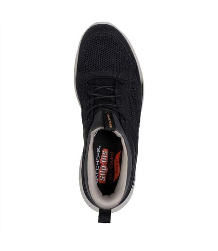 Mens Crosser Slip-on Trainers Black Skechers