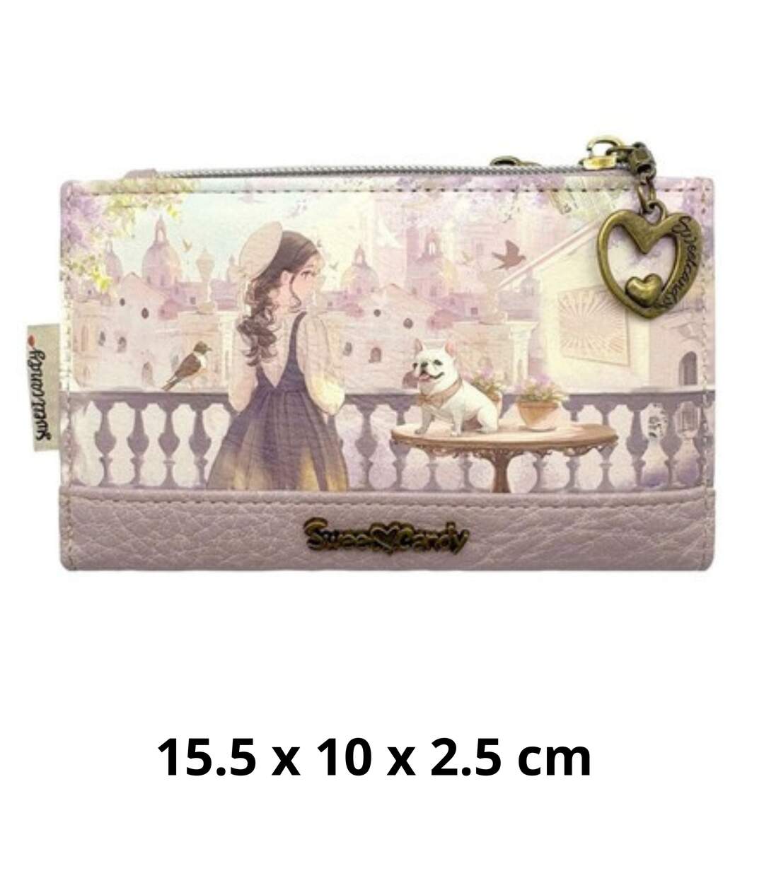 Portefeuille porte-monnaie synthétique femme - Synthétique - motifs graphiques-1