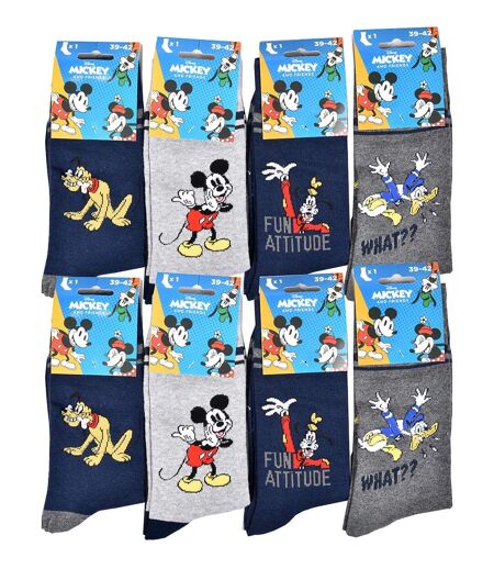 Chaussettes homme Mickey en Coton -Assortiment modèles photos selon arrivages- Pack de 4 Paires