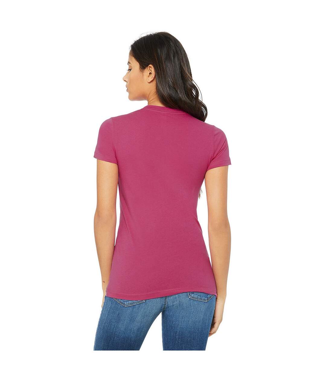 Womens/ladies the favourite t-shirt berry Bella + Canvas-2
