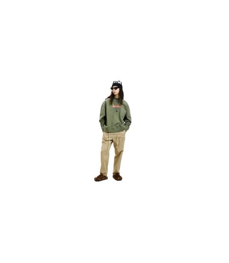 Unisex Adult Flames Sweatshirt Green Palm Angels