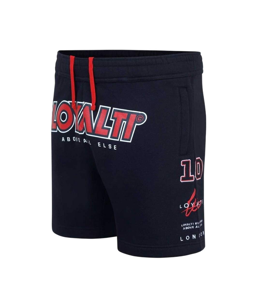 Short De Jogging Kareem Adulte Noir Rouge Loyalti-3