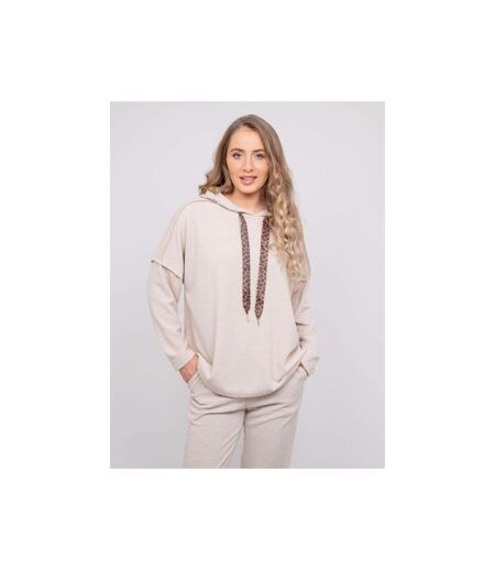 Sweat capuche oversize cordon léopard YOKO - Dona X Lisa