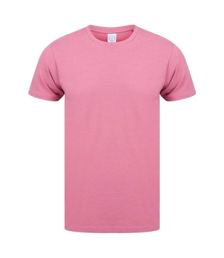 Skinni Fit Men Mens Feel Good Stretch Short Sleeve T-Shirt (Dusky Pink) - UTRW4427