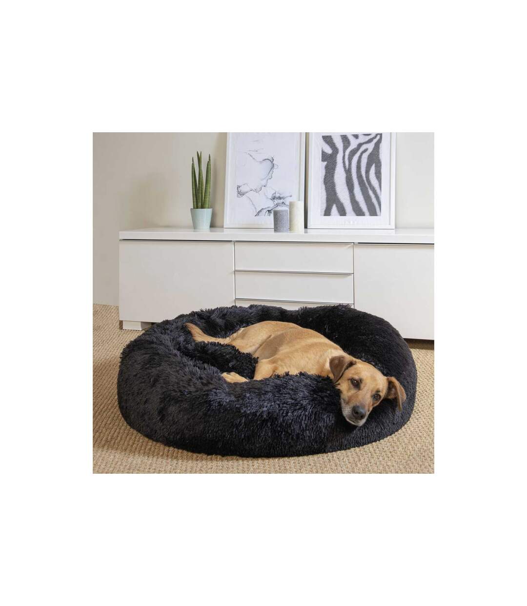 Coussin pour Chien & Chat Fluffy 95cm Noir-2