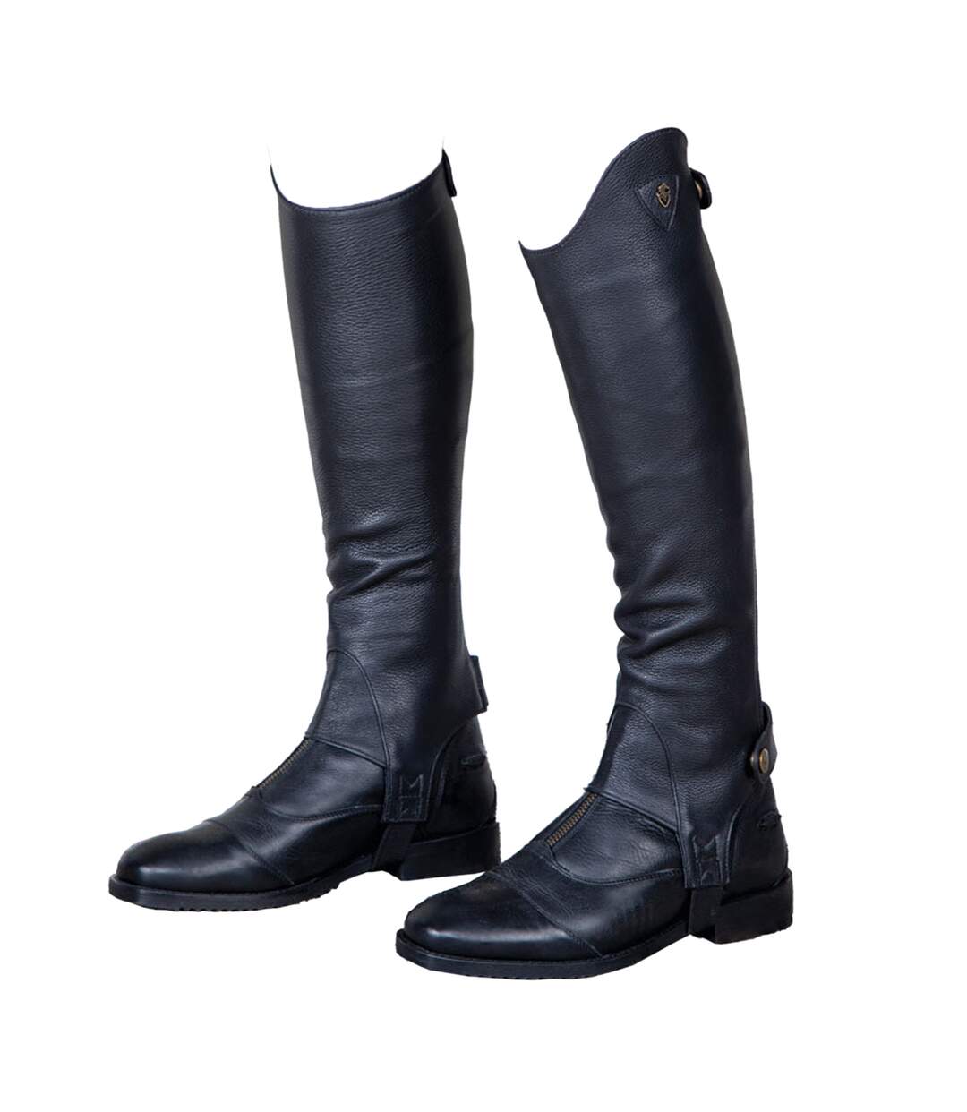 Unisex Adult Leather Gaiters Black Moretta-1