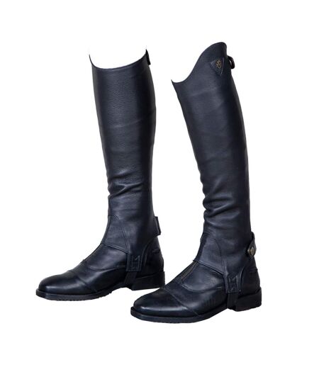 Unisex Adult Leather Gaiters Black Moretta