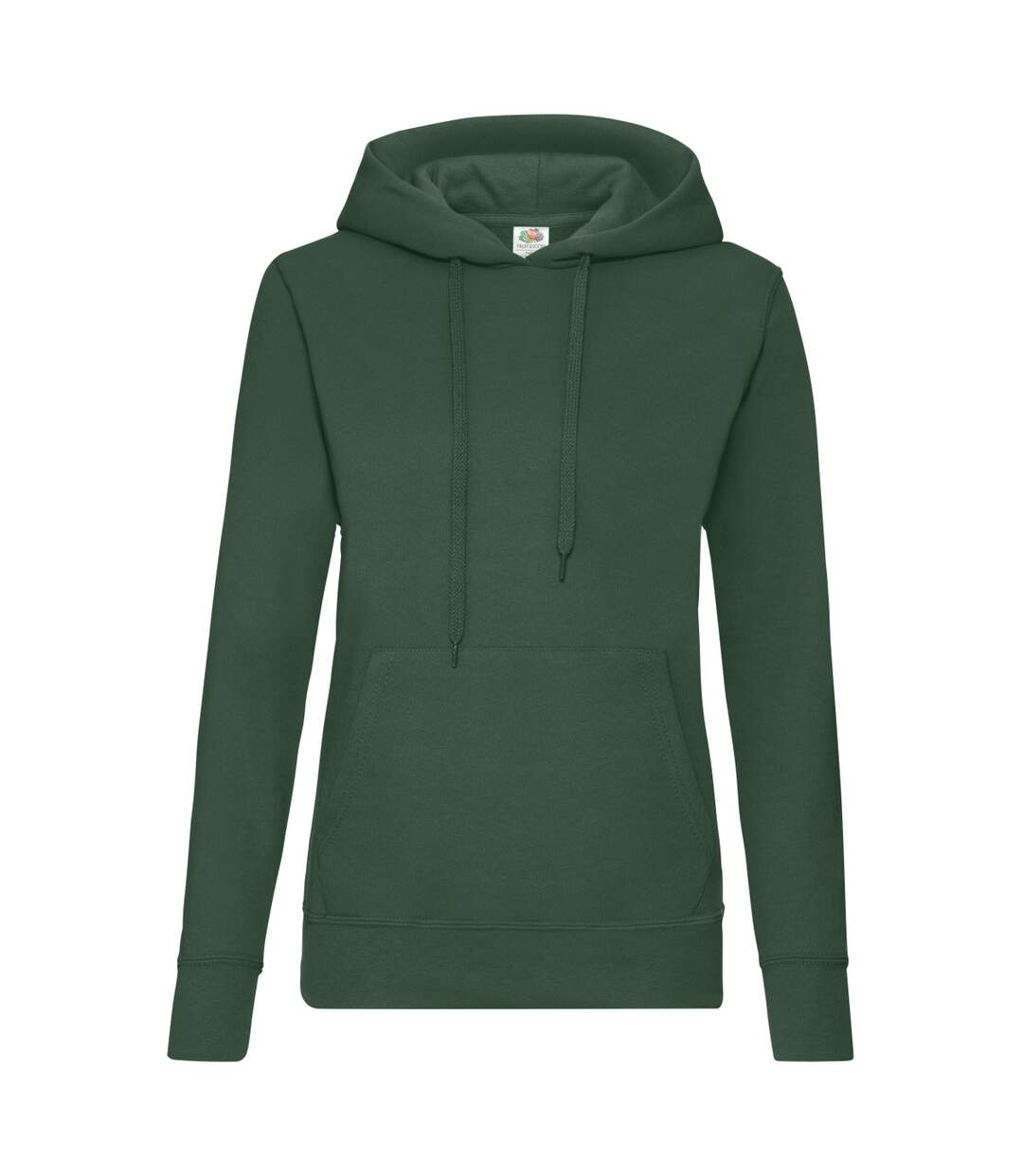 Sweat À Capuche Classic Femme Vert Bouteille Fruit Of The Loom-1