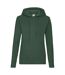 Sweat À Capuche Classic Femme Vert Bouteille Fruit Of The Loom-1