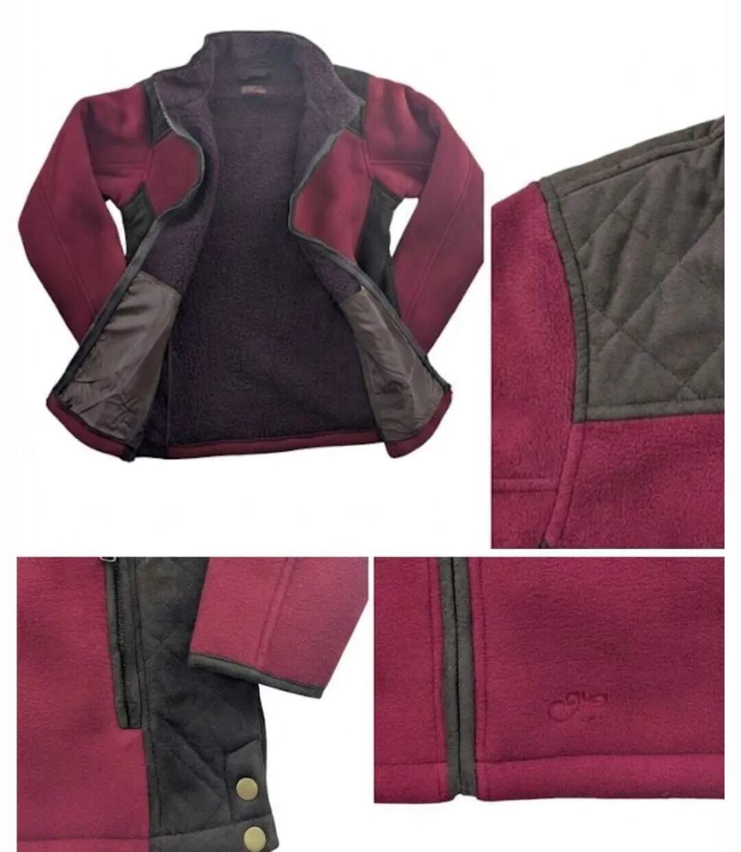 Veste Polaire Femme SENNA2 Bordeaux – Doublure Sherpa & Suédine-5