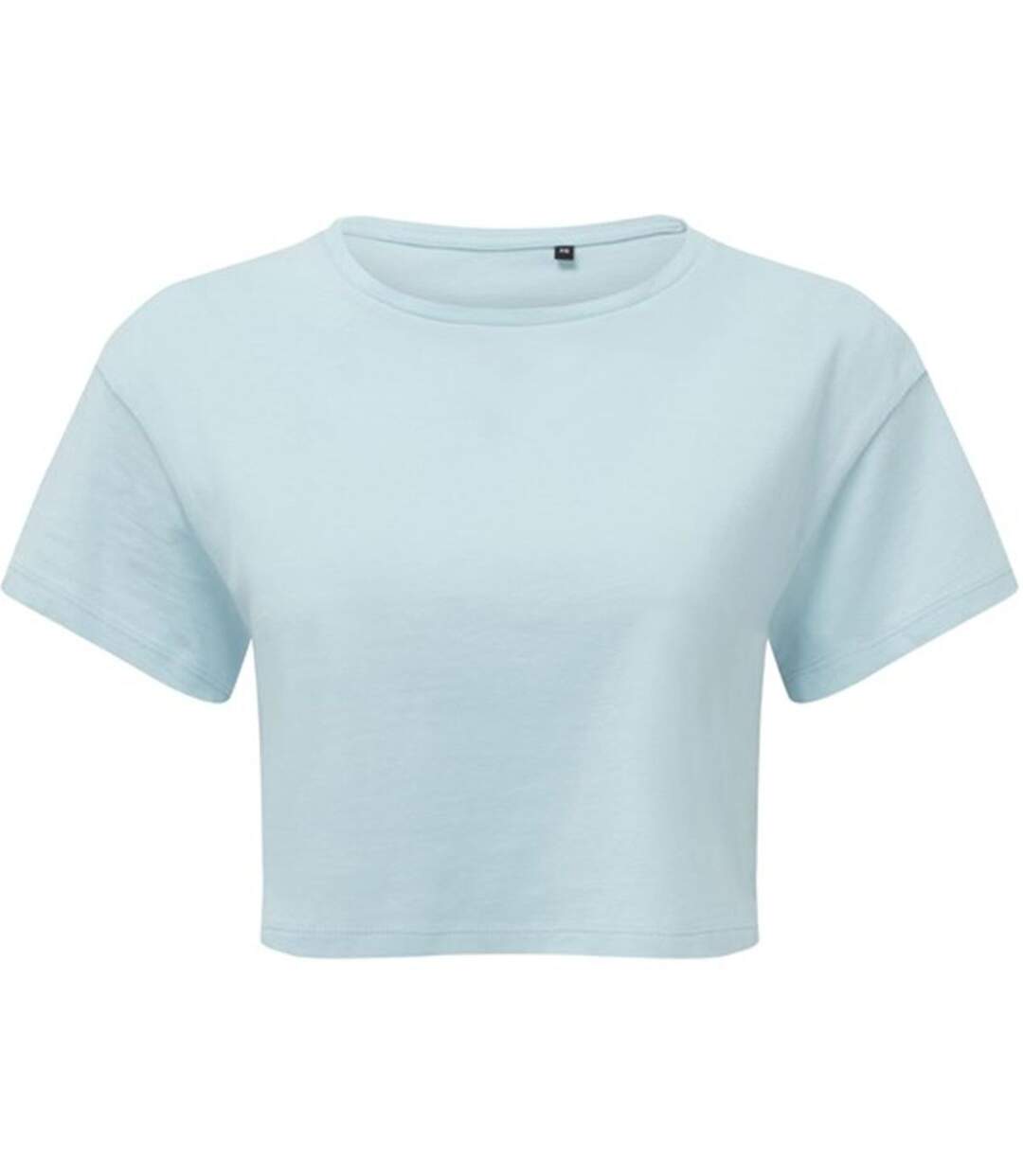 T-shirt court crop top - Femme - TR019 - bleu ciel-1