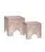 2 Tables d'appoint bois design ethnique Terre - Marron-1