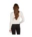 Womens/ladies Ribbed V Neck Regular Cardigan Ivory Pelican Calvin Klein-4