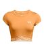 Womens/ladies Cross Logo Crop Top Orange Under Armour-2