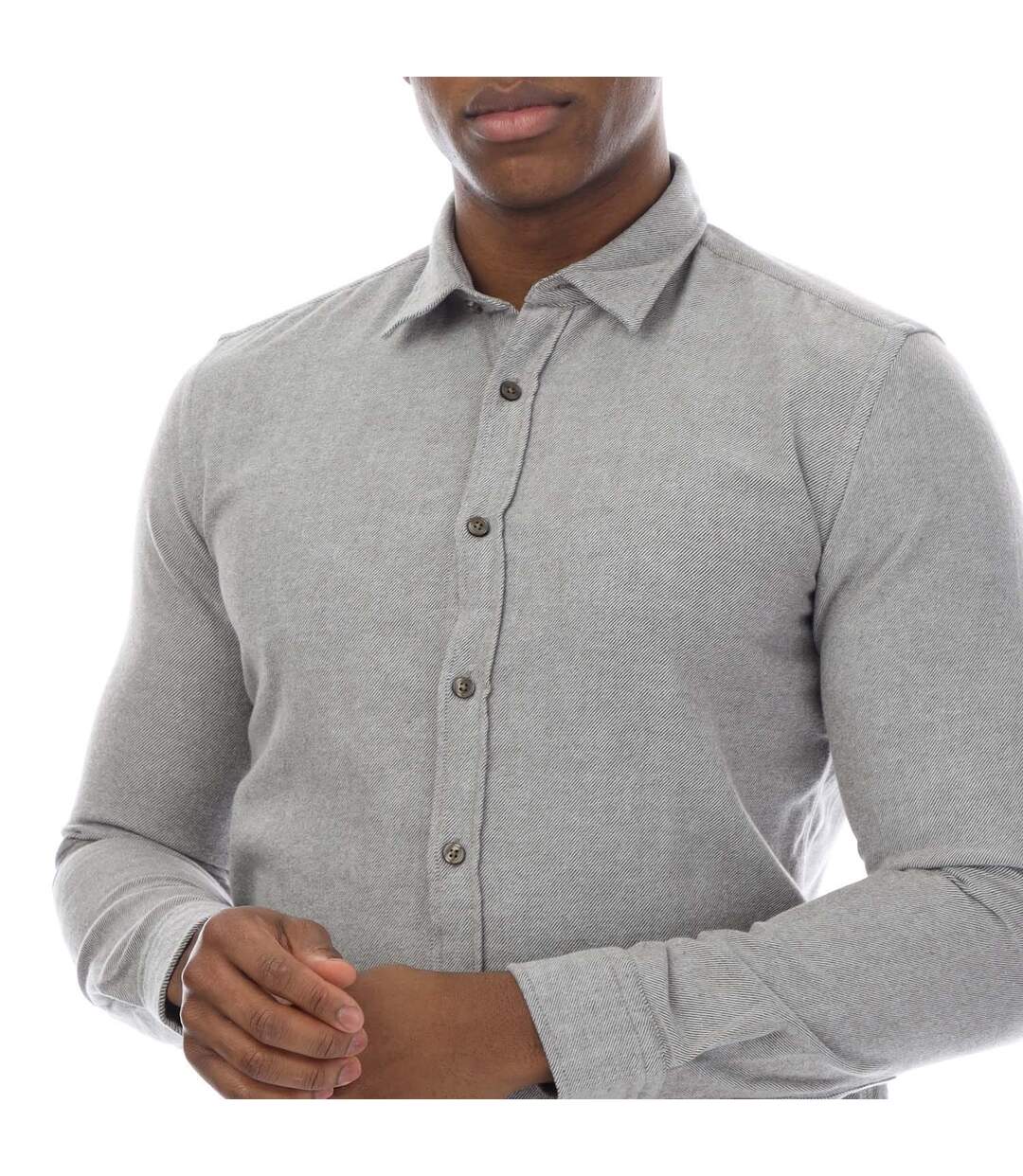 Mens S-roan Shirt Grey Boss-4