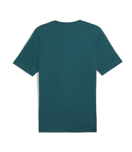 T-shirt vert/blanc homme puma essential 2 - m