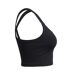 Womens/ladies Cropped Scoop Neck Bralette Black Adidas-2