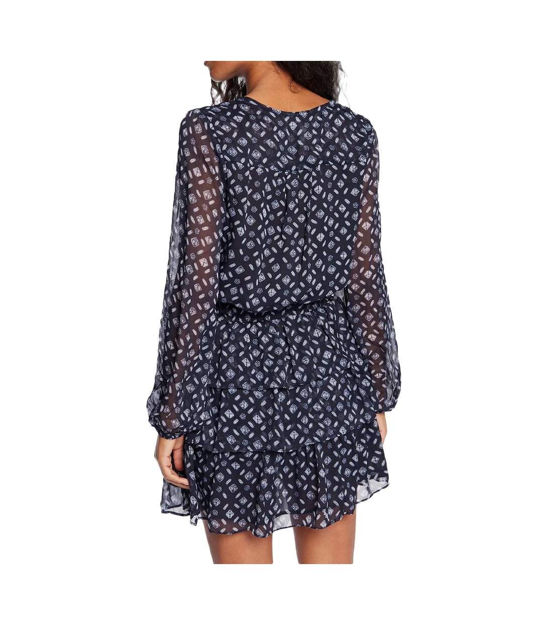 Robe bleu à motifs femme pepe jeans eyra - l-2