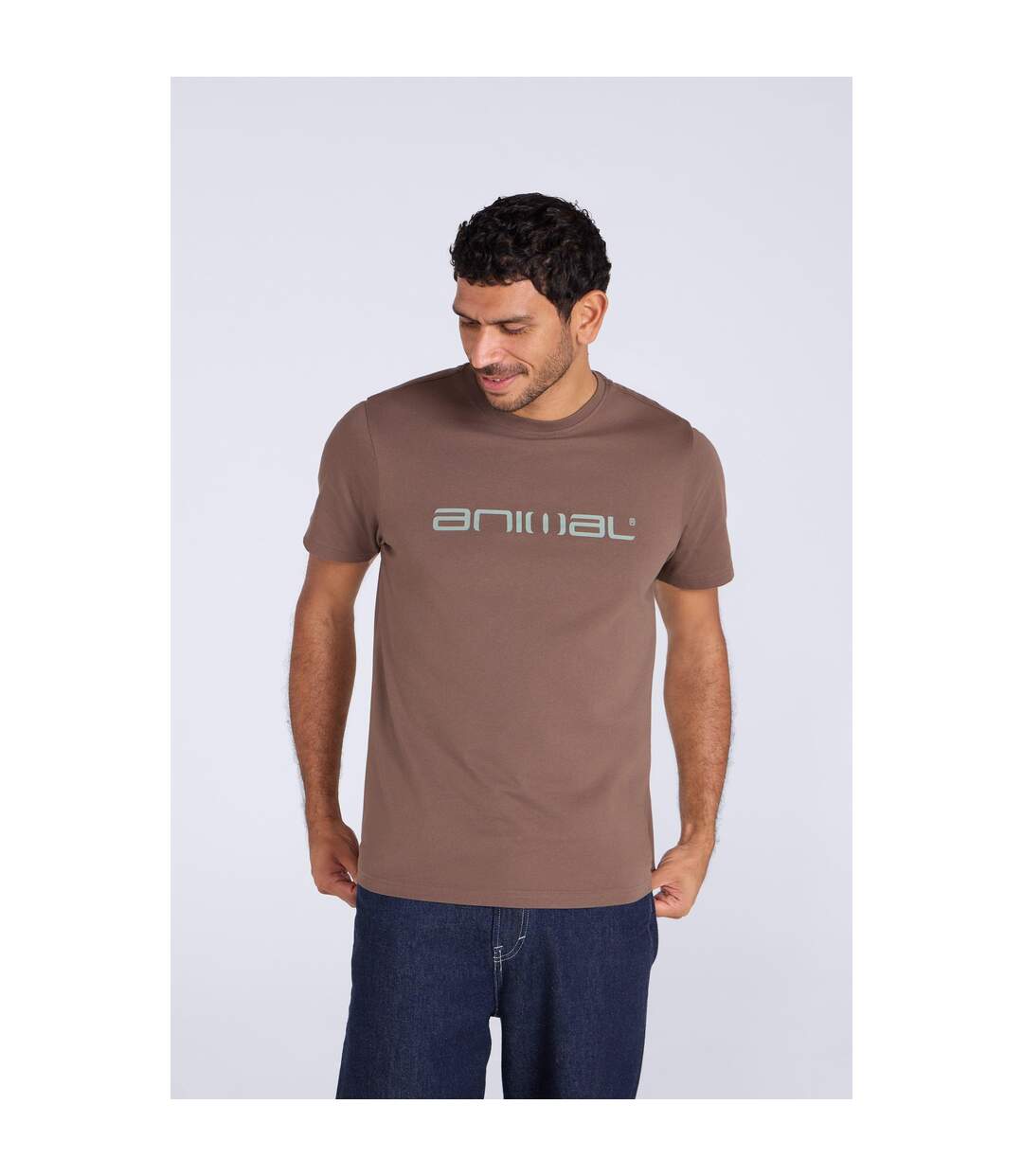 T-shirt Classico Homme Marron Animal-1