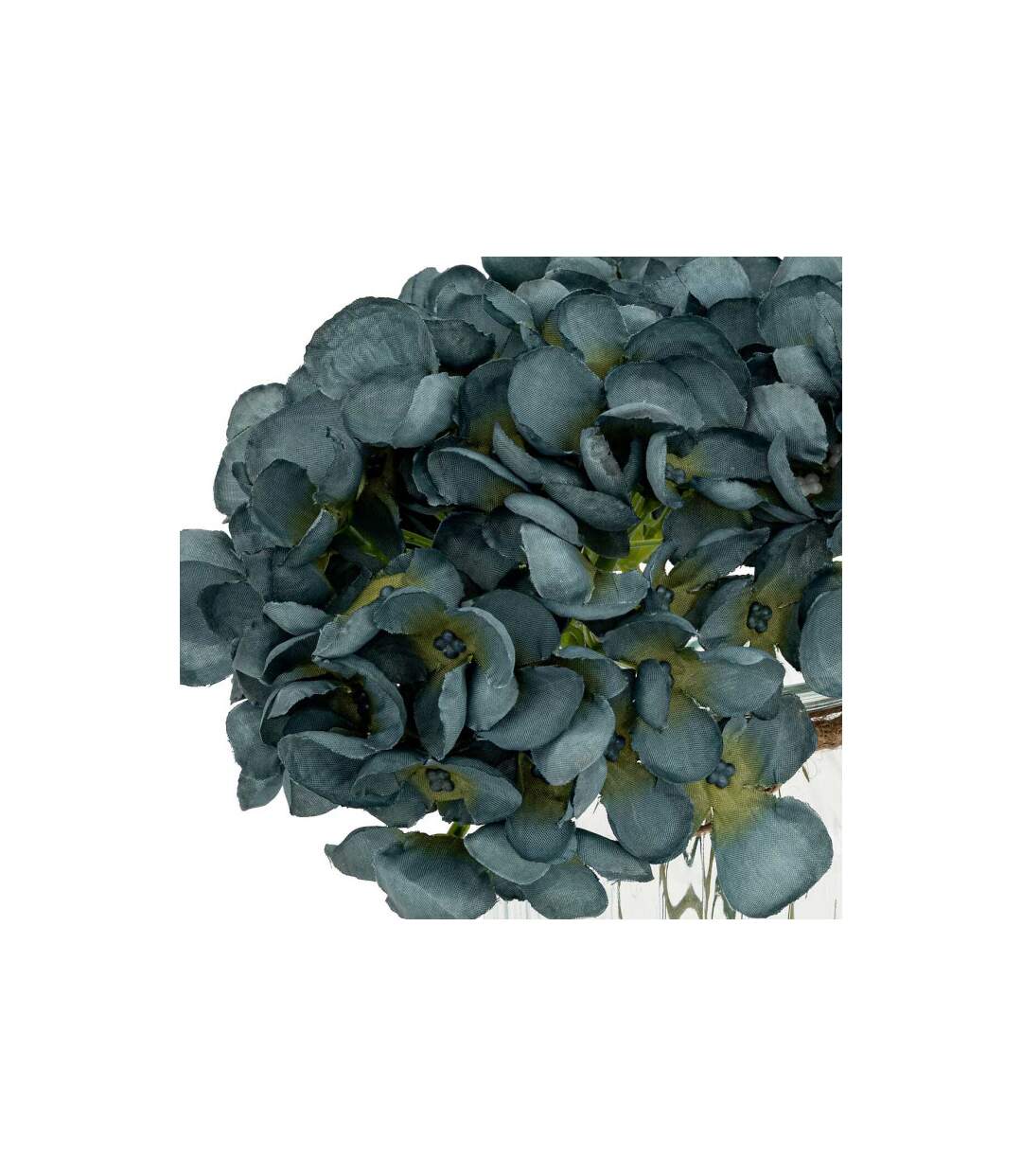 Composition d'Hortensias Artificiels Dean 24cm Bleu-2