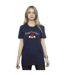 Disney Womens/Ladies Minnie Mouse Christmas Holly Cotton Boyfriend T-Shirt (Bleu marine) - UTBI39296-2
