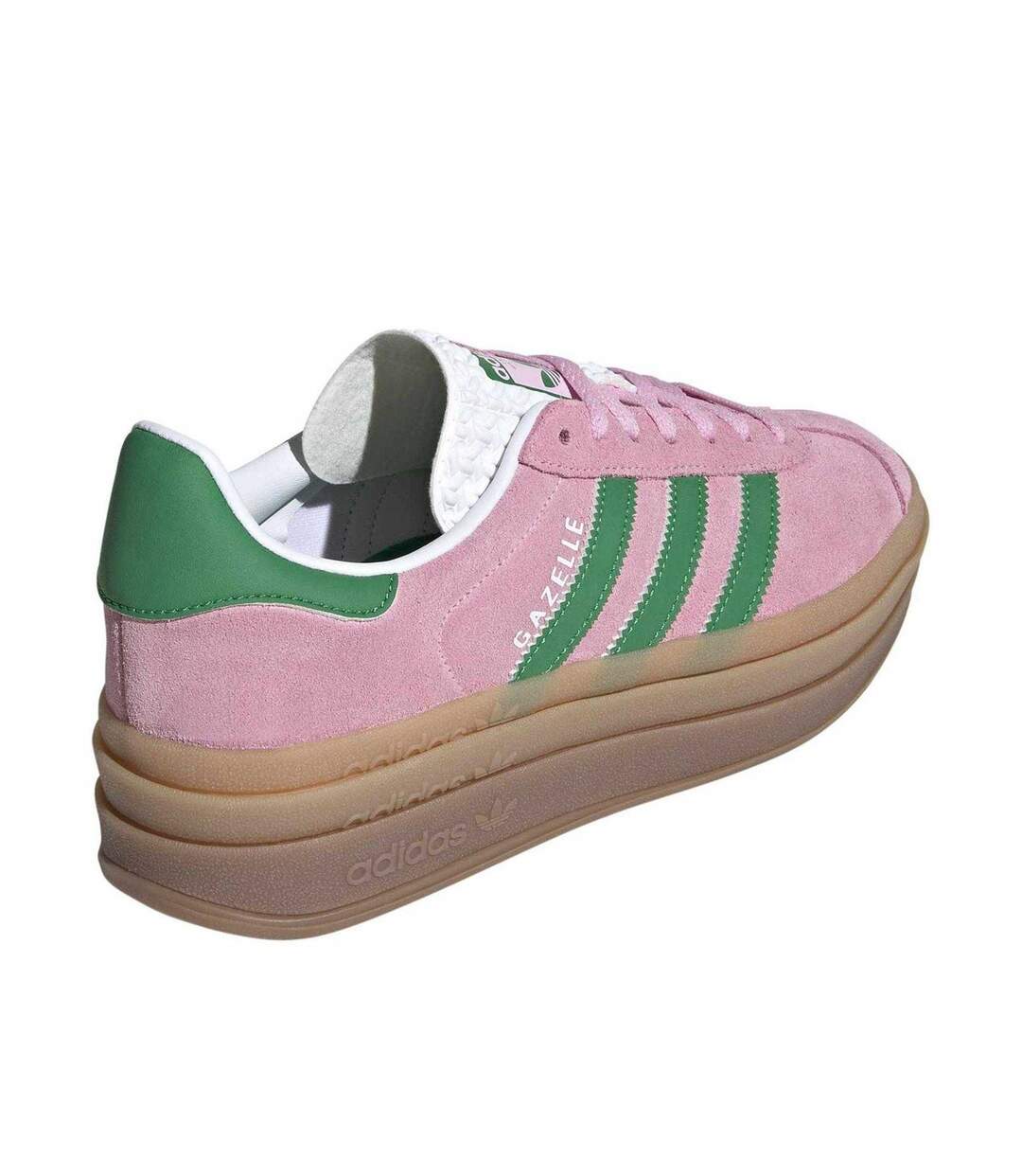 Baskets Motif/style Plateforme Gazelle Femme Rose Vert Adidas-3