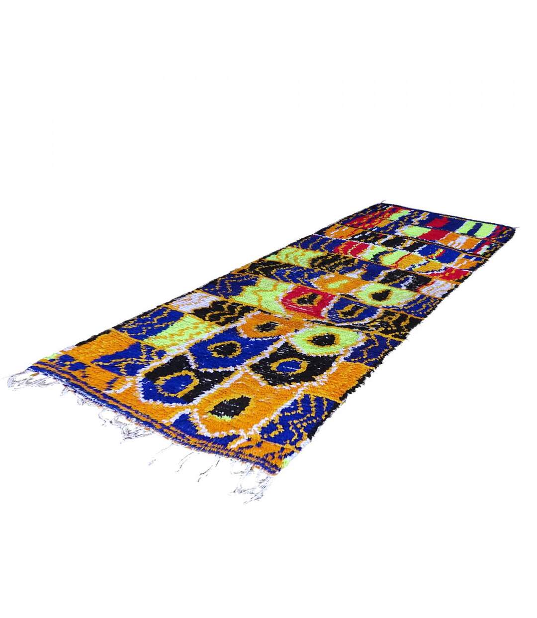 Authentique tapis berbère fait à la main en laine motif ethnic AZILAL 12-3