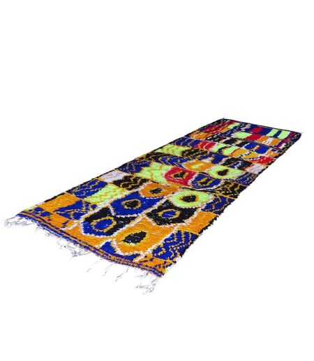 Authentique tapis berbère fait à la main en laine motif ethnic AZILAL 12