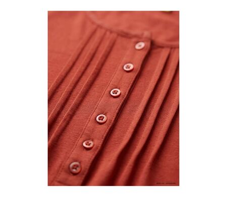 Tee-shirt MAYFLOWER NANNY2 orange sanguine à manches modulables : l'éclat du confort