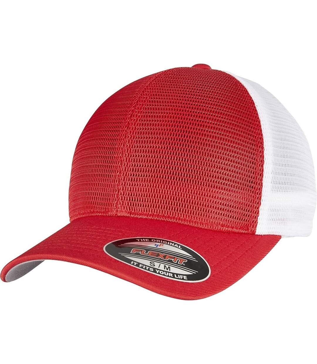 Casquette omnimesh adulte rouge / blanc Flexfit-1