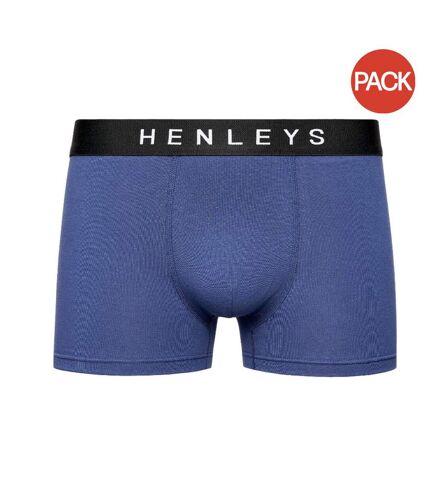 Pack of 3  Mens inky boxer shorts  blue Henleys