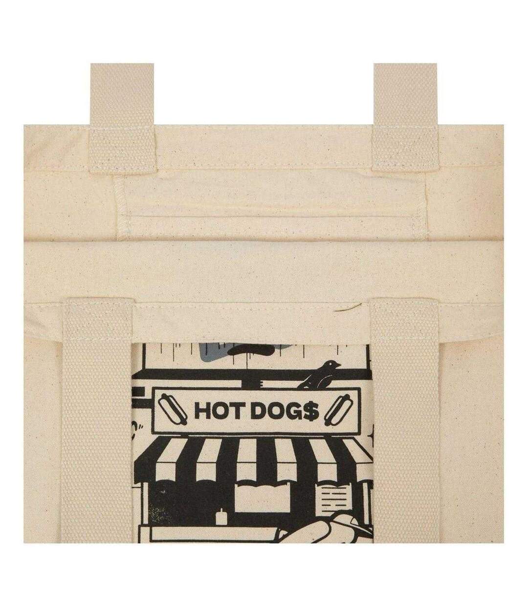 Graphic Print Tote Bag One Size Light Beige New Era-3