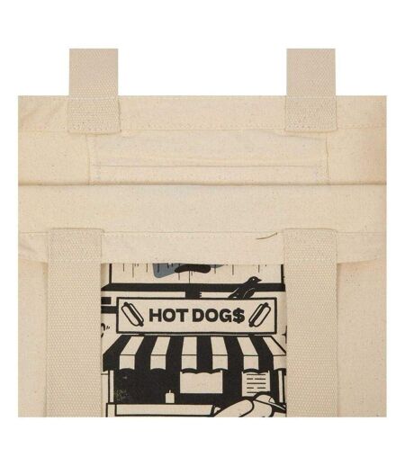 Graphic Print Tote Bag One Size Light Beige New Era