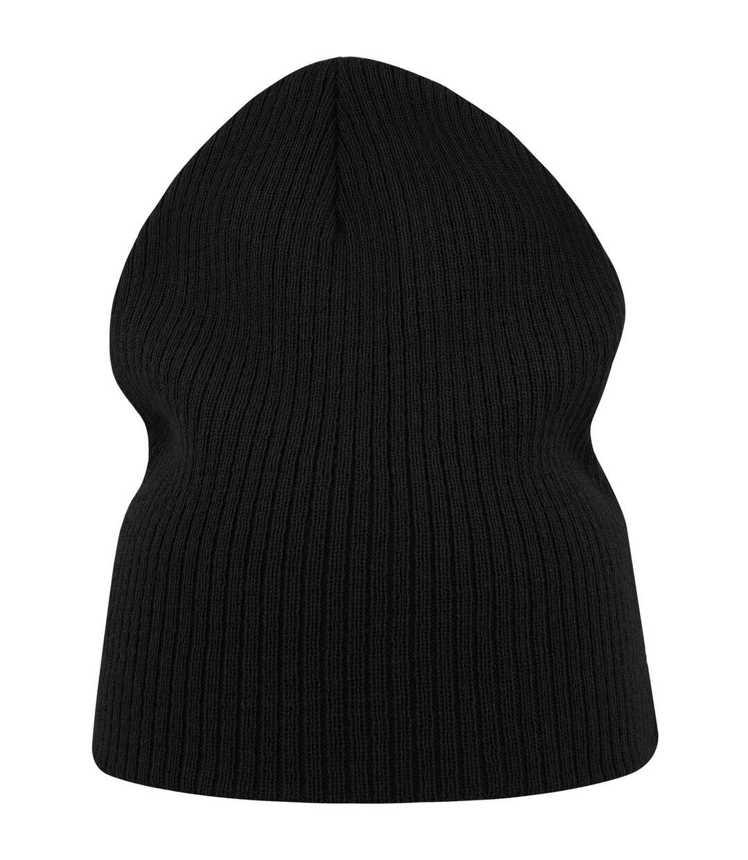Unisex adult brad recycled slouch beanie black Atlantis-2
