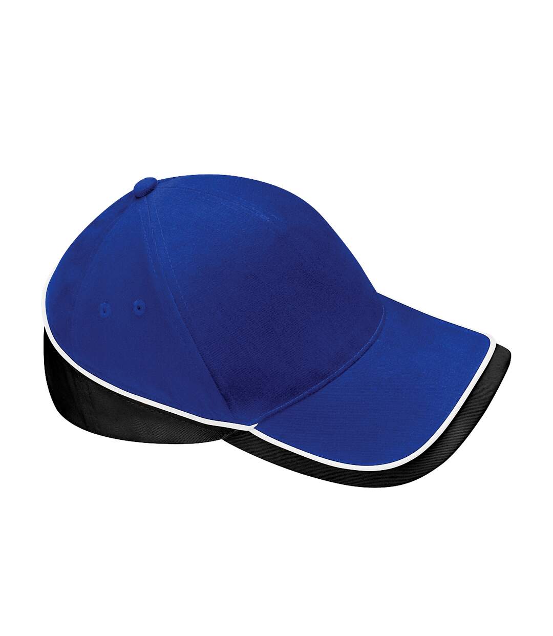 Casquette teamwear competition bleu roi vif / noir / blanc Beechfield-1