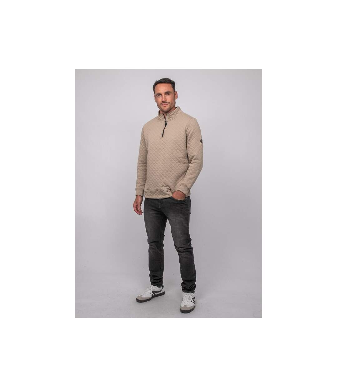 Sweat matelassé col montant zippé WORIBOU-4