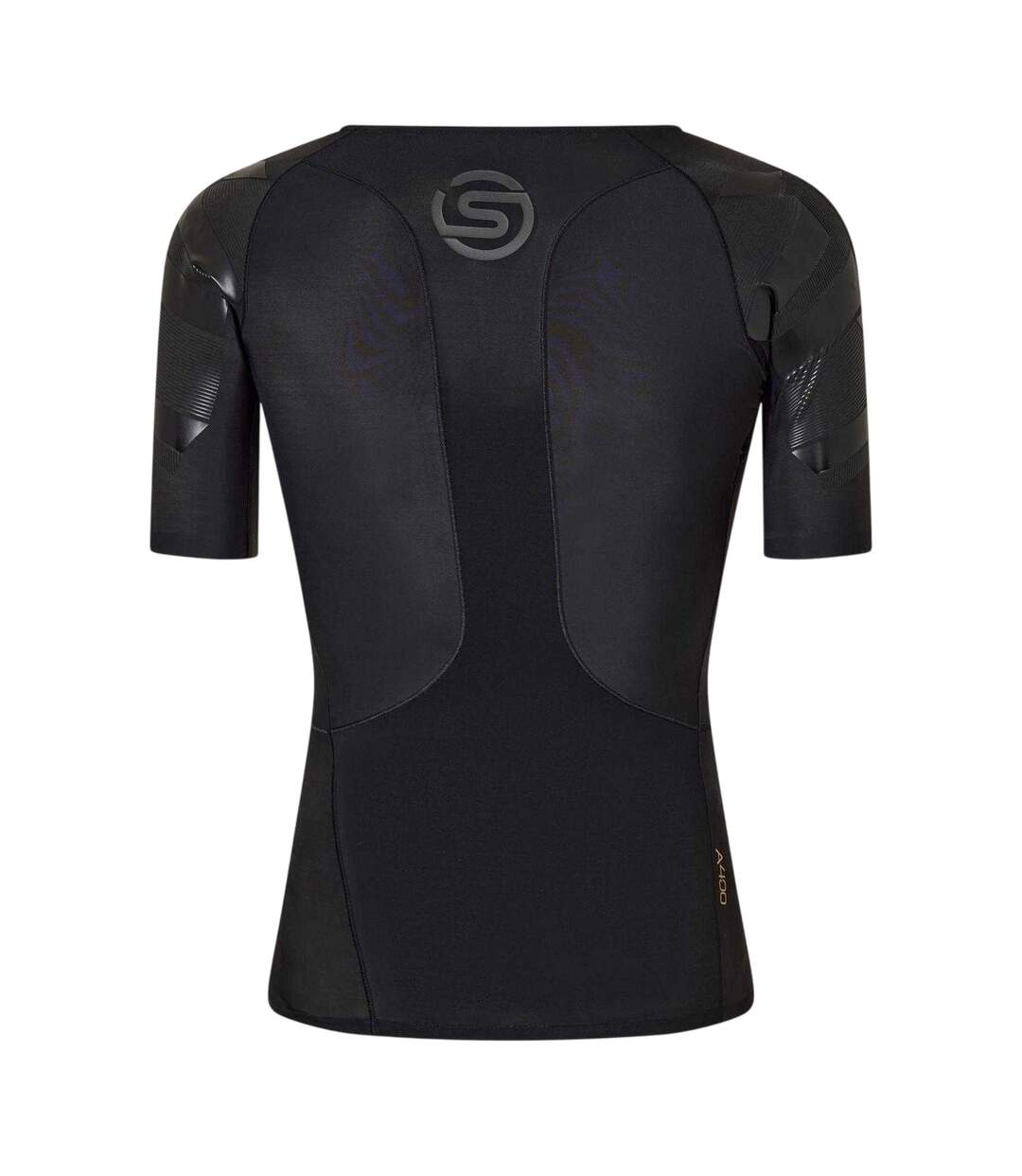 Mens A400 Performance Training Compression Shirt Black Skins-2