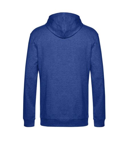 Sweat à capuche homme bleu roi chiné B&C