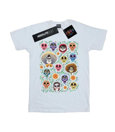 Disney - T-shirt COCO HEADS PATTERN - Femme (Blanc) - UTBI16522