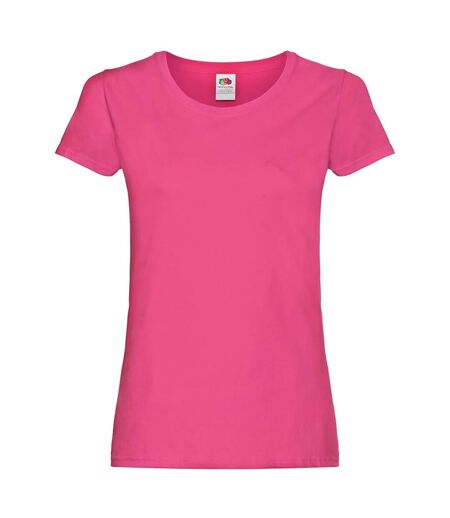 Fruit Of The Loom Womens/Ladies Short Sleeve Lady-Fit Original T-Shirt (Fuchsia) - UTRW4724