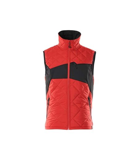 Mens Accelerate Plain Winter Gilet Traffic Red Black Mascot