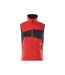 Mens Accelerate Plain Winter Gilet Traffic Red Black Mascot-1