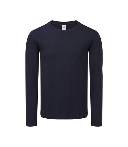 Fruit Of The Loom Mens Iconic 150 Long-Sleeved T-Shirt (Deep Navy)