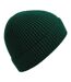 Bonnet Unisexe Adulte En Tricot Côtelé Vert Bouteille Beechfield-1
