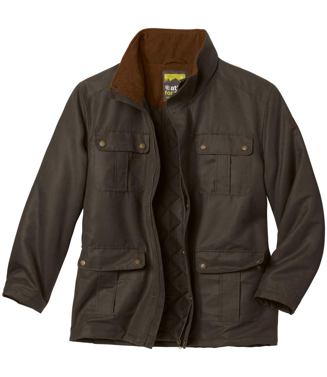 Többzsebes, viaszolt parka-3