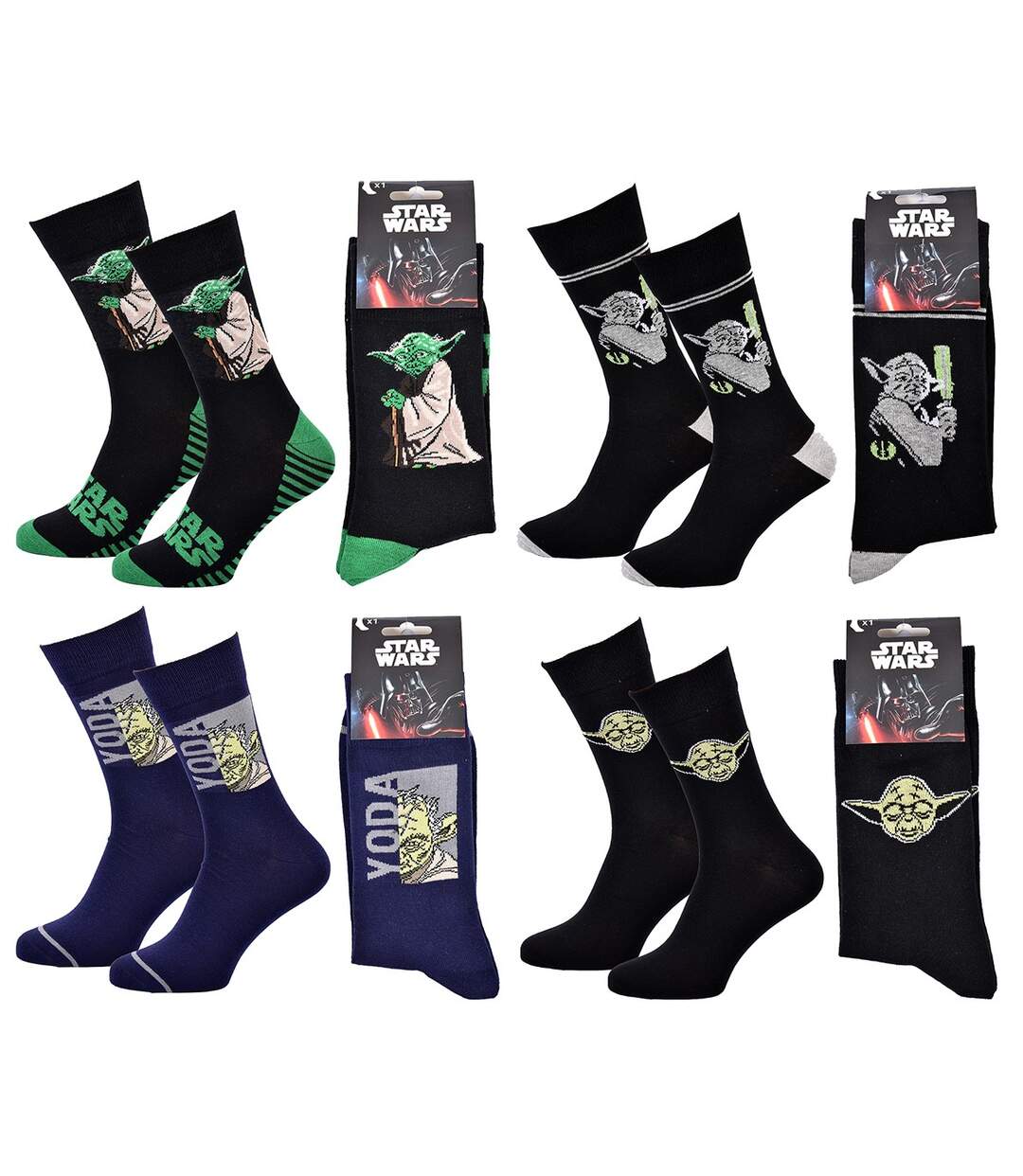 Chaussettes Pack Cadeaux Homme LICENCE Pack 4 Paires YODA24